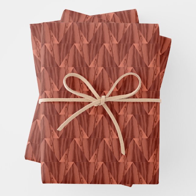 Geometric Cedar Wrapping Paper (In situ)
