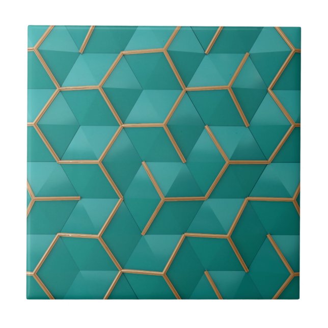 geometric ceramic tile (Front)