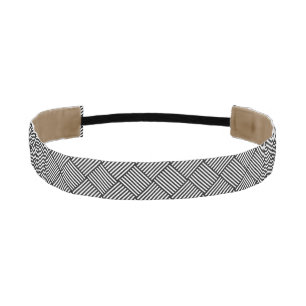 Geometric checked texture athletic headband