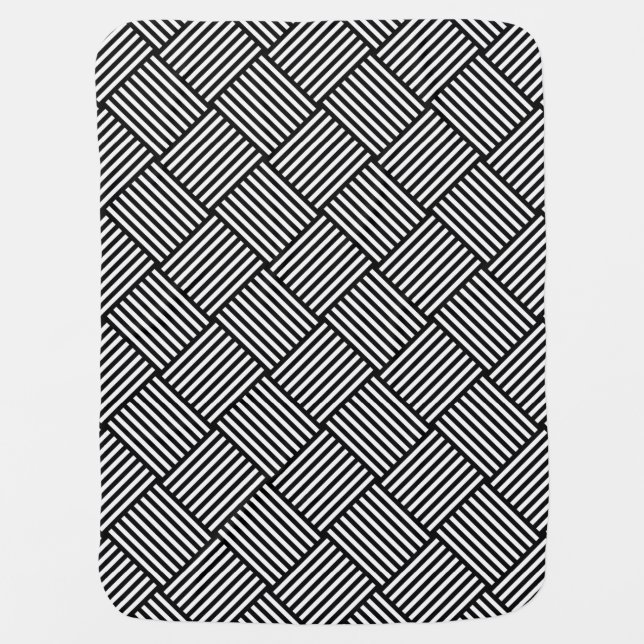 Geometric checked texture baby blanket (Front)