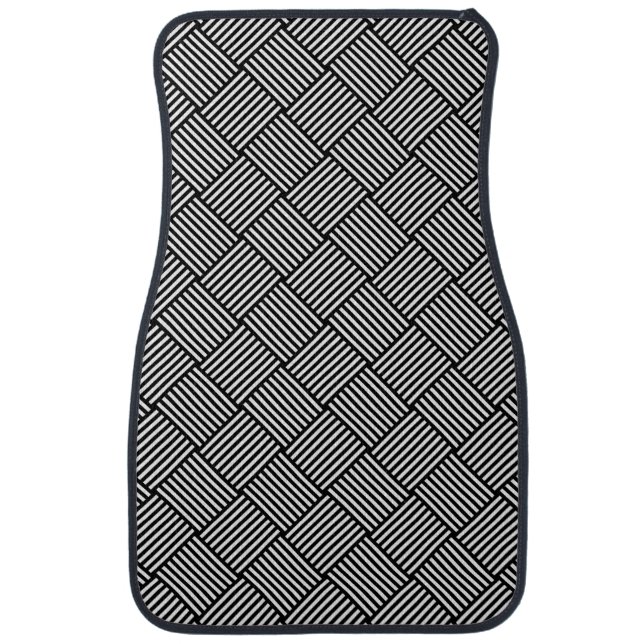 Geometric checked texture car floor mat (Front)