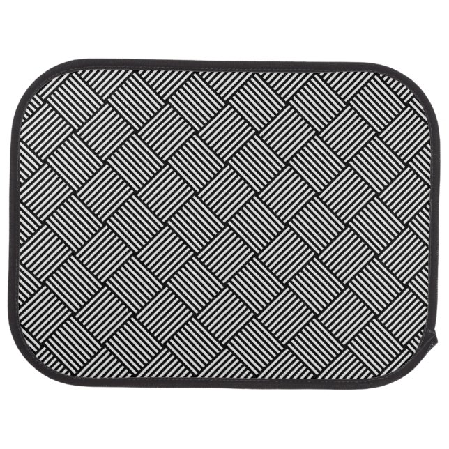 Geometric checked texture car floor mat (Rear)