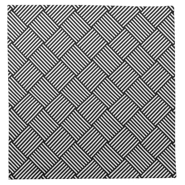 Geometric checked texture cloth napkin (Front)
