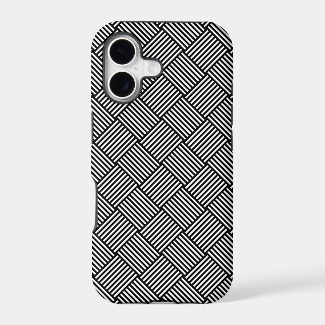 Geometric checked texture iphone case (Back)