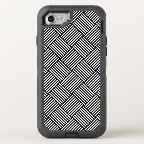 Geometric checked texture OtterBox defender iPhone SE87 case