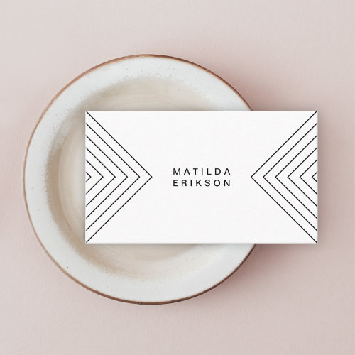 Geometric Chevron | Minimalist Modern Stylish Business Card