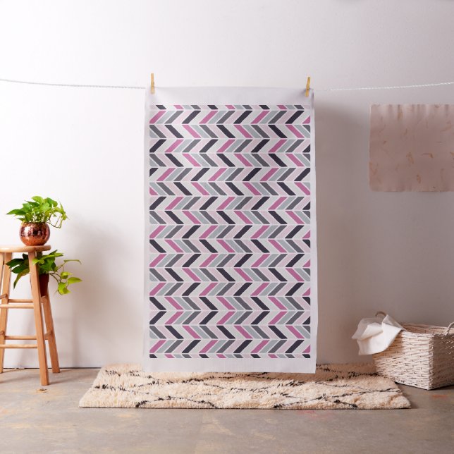 Geometric Chevron Pattern Fabric (In Situ)