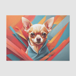 Geometric Chihuahua Dog Tissue Paper