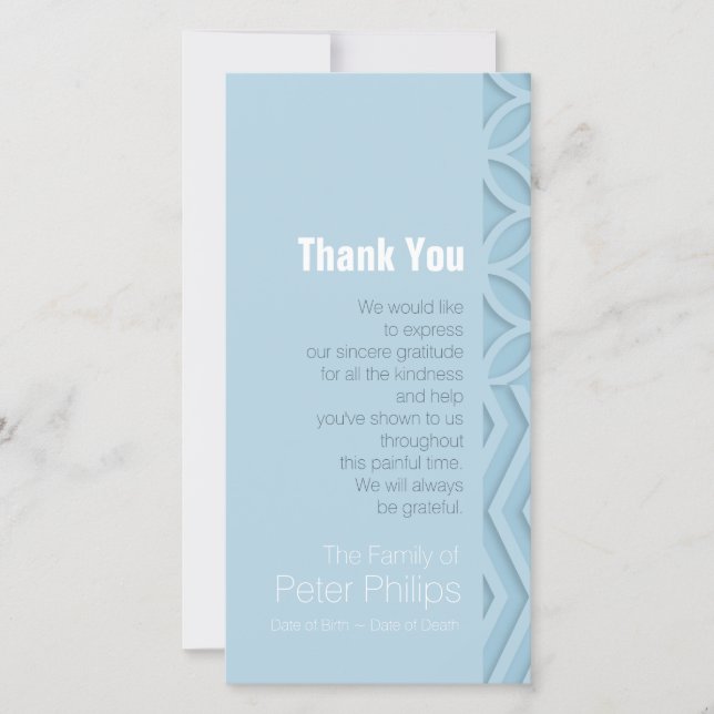 Geometric Choose Color 1 Sympathy Thank You (Front)