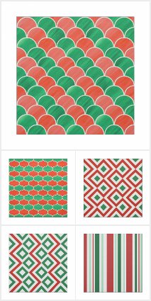 Geometric Christmas Fabrics
