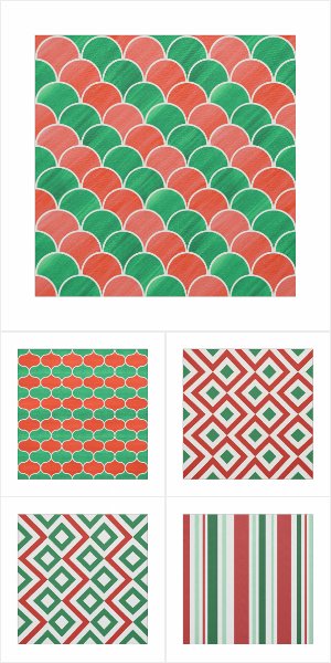 Geometric Christmas Fabrics