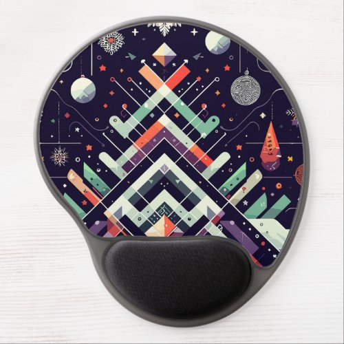 Geometric Christmas  Gel Mouse Pad