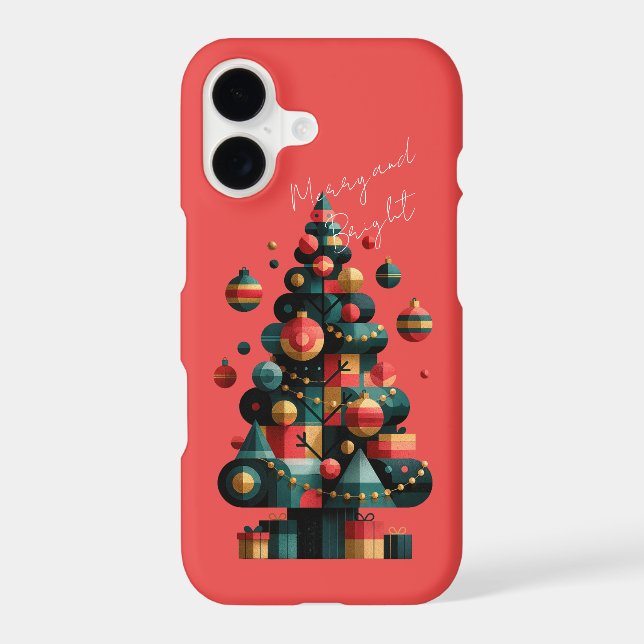 Geometric Christmas Tree Case-Mate iPhone Case (Back)