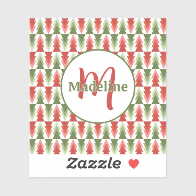Geometric Christmas Tree Grove Sticker (Sheet)