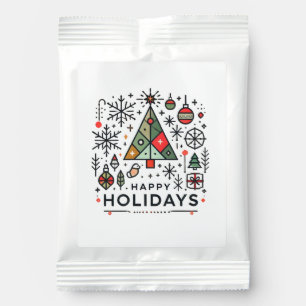 Geometric Christmas Tree Happy Holidays Festive Margarita Drink Mix