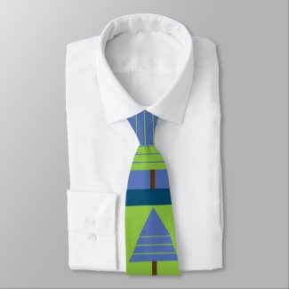 Geometric Christmas Tree Stripes