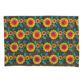 Geometric chrysanthemums pillow case