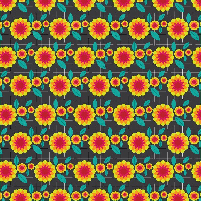 Geometric chrysanthemums throw pillow (Creator Uploaded)