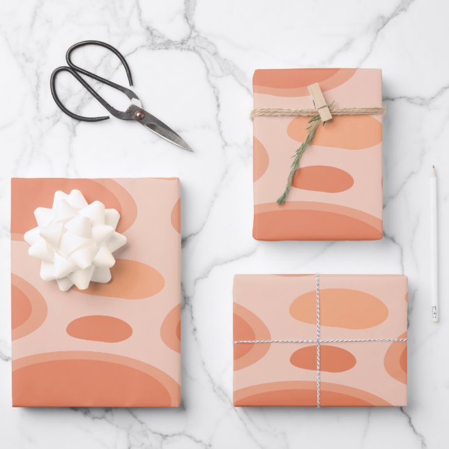 Geometric Circle Art Wrapping Paper Sheets (Front)