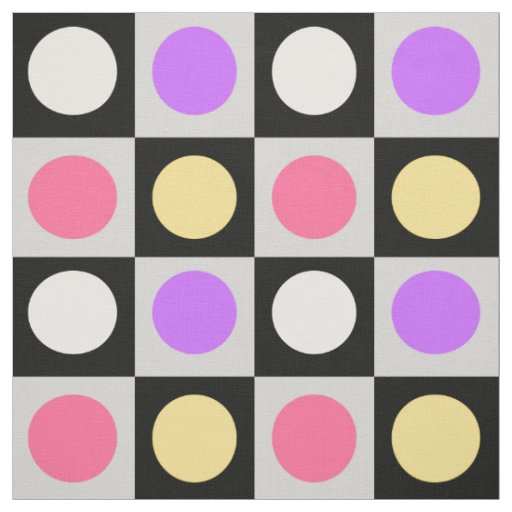 Geometric Circle Dots Pattern Fabric