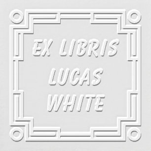 Geometric Circle Ex Libris Art Deco Embosser