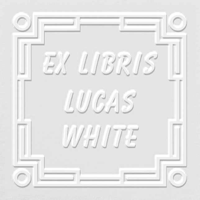 Geometric Circle Ex Libris Art Deco Embosser (Design)