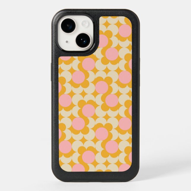 Geometric Circle Mid Century Flower Pattern Otterbox iPhone Case (Back)