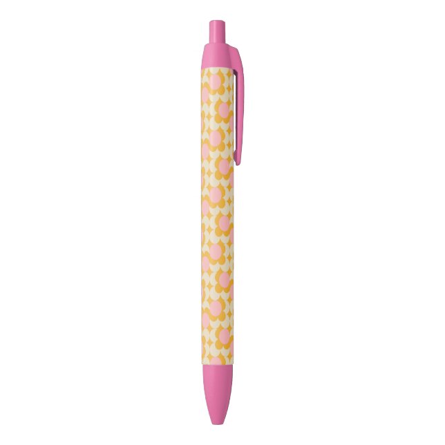 Geometric Circle Mid Century Flower Pattern Pen (Bottom (Vertical))