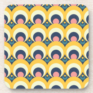 Geometric Circle Pattern Beverage Coaster