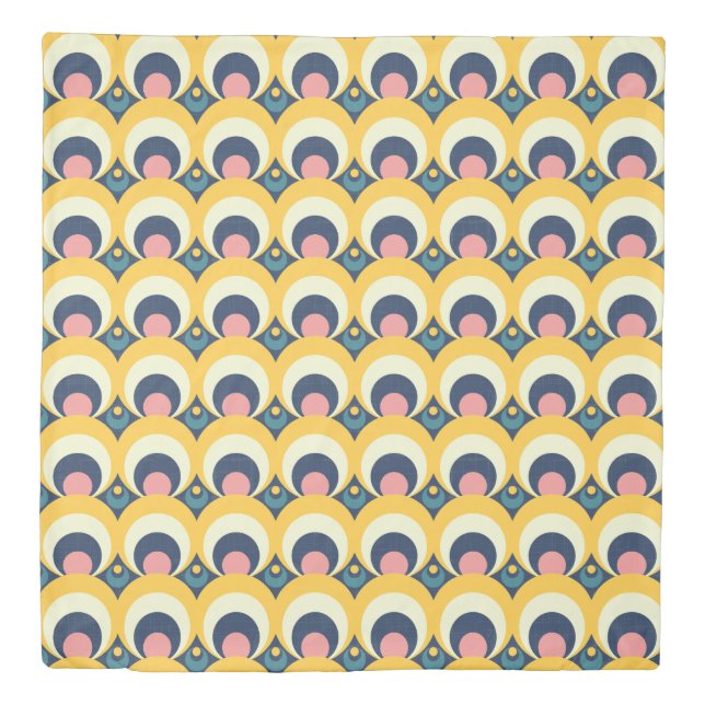 Geometric Circle Pattern Duvet Cover (Front)