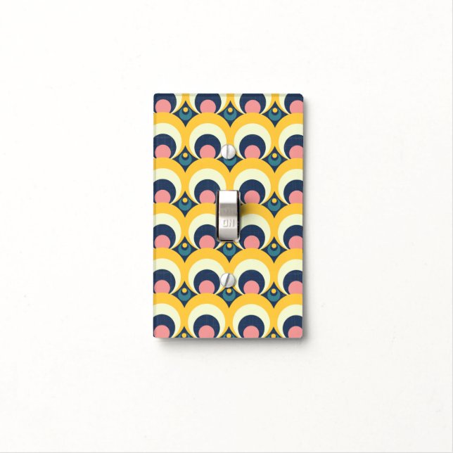 Geometric Circle Pattern Light Switch Cover (In Situ)