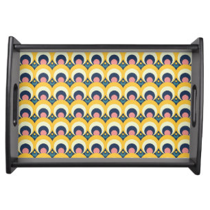 Geometric Circle Pattern Serving Tray