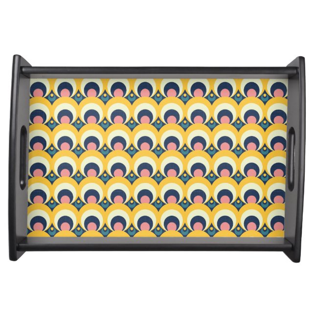 Geometric Circle Pattern Serving Tray (Front)