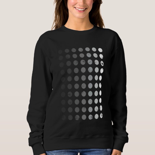 Geometric Circle Solid Transparent Geometry Grid D Sweatshirt (Front)