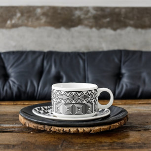 Geometric Circles and Squares Bowl