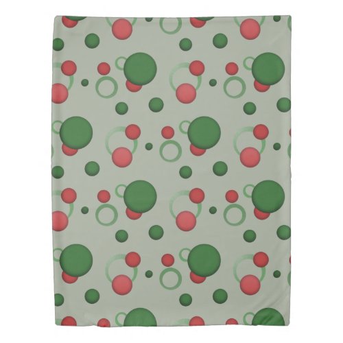 Geometric Circles Dots Retro Pattern on any Color Duvet Cover