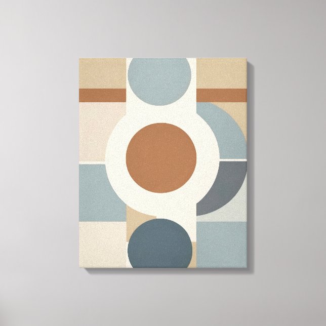 Geometric Circles Modern Abstract Canvas Wall Art (Front)