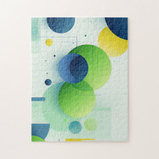 Geometric Circles Pattern Jigsaw Puzzle