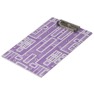 Geometric Circuit Board Clipboard
