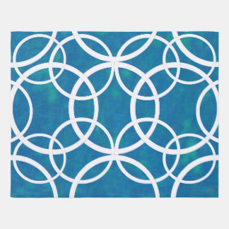Geometric Circular Blue Rug