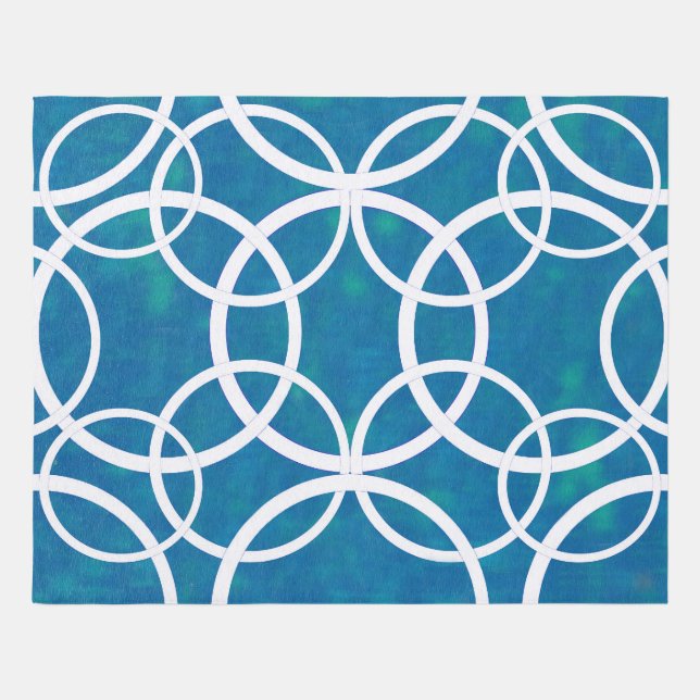 Geometric Circular Blue Rug (Front)