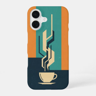Geometric Coffee Cup iPhone 16 Case