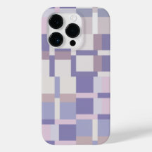 Geometric Color Block Pattern - Purple and Latte