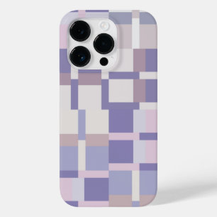 Geometric Color Block Pattern - Purple and Latte Case-Mate iPhone 14 Pro Case