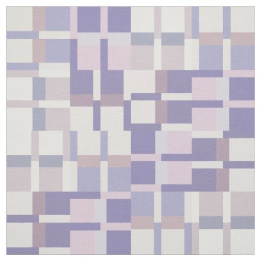 Geometric Color Block Pattern - Purple and Latte Fabric
