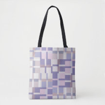 Geometric Color Block Pattern - Purple and Latte