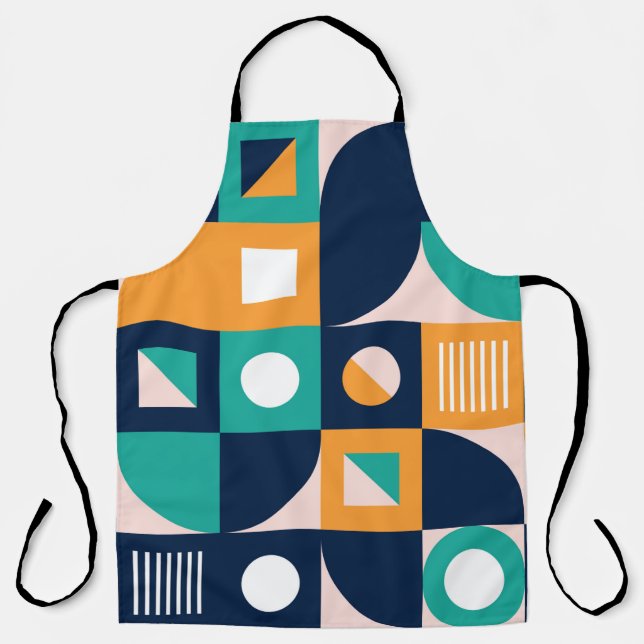 Geometric color composition template with abstract apron (Front)