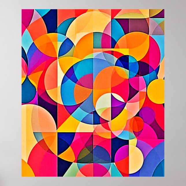  Geometric Color Emotion Poster (Front)