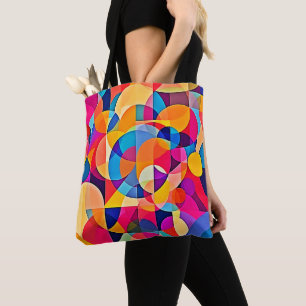 Geometric Color Emotion Tote Bag