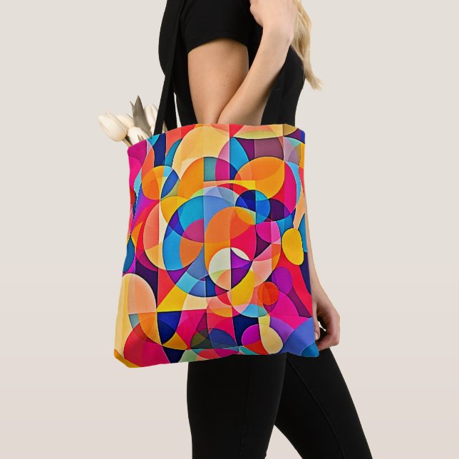  Geometric Color Emotion Tote Bag (Close Up)